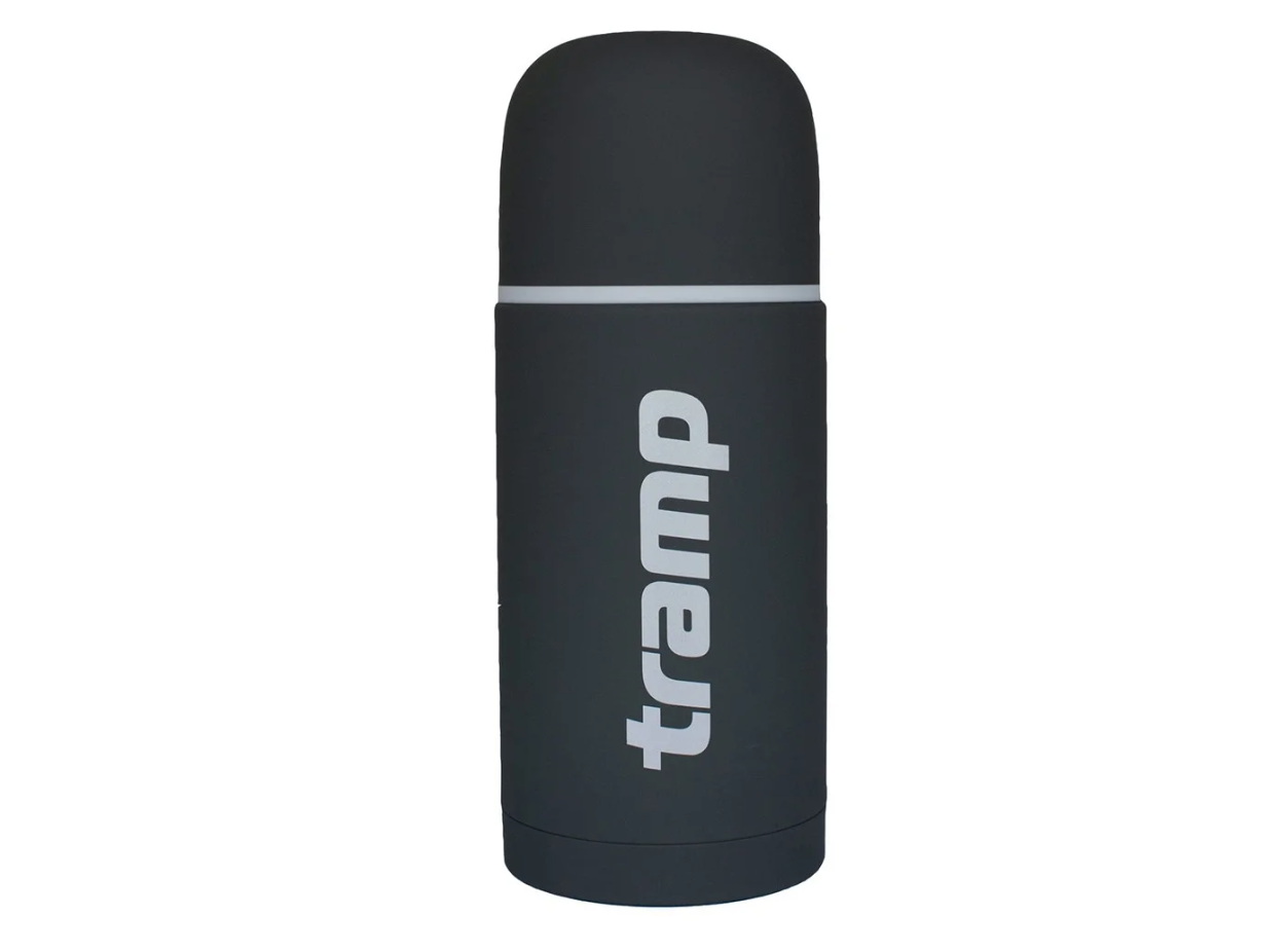 Термос Tramp "Soft Touch 1 л", TRC-109, нержавеющая сталь/пластик, размер 28х9 см, серый