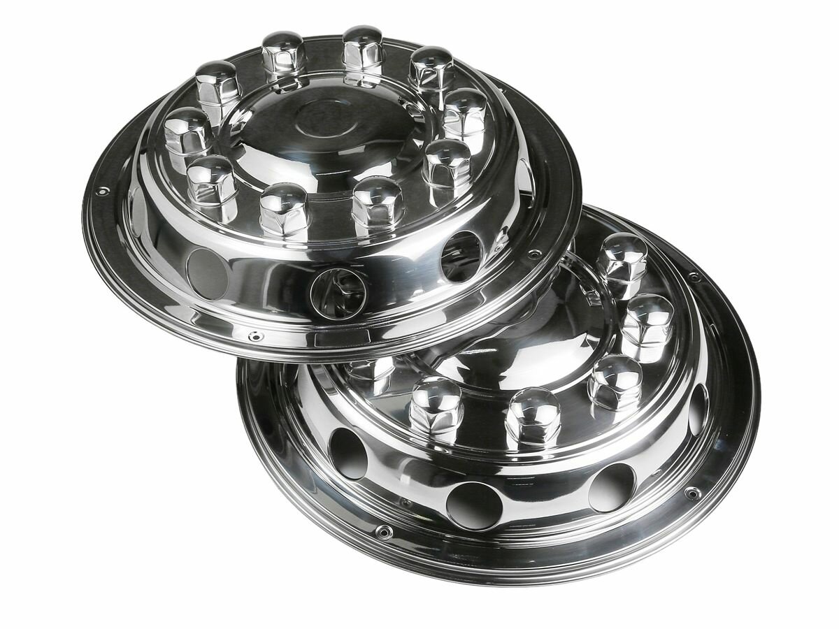 Колпаки на колеса R-22.5 передние Нержавейка deluxe style d 589 мм, h 84 мм (комплект)