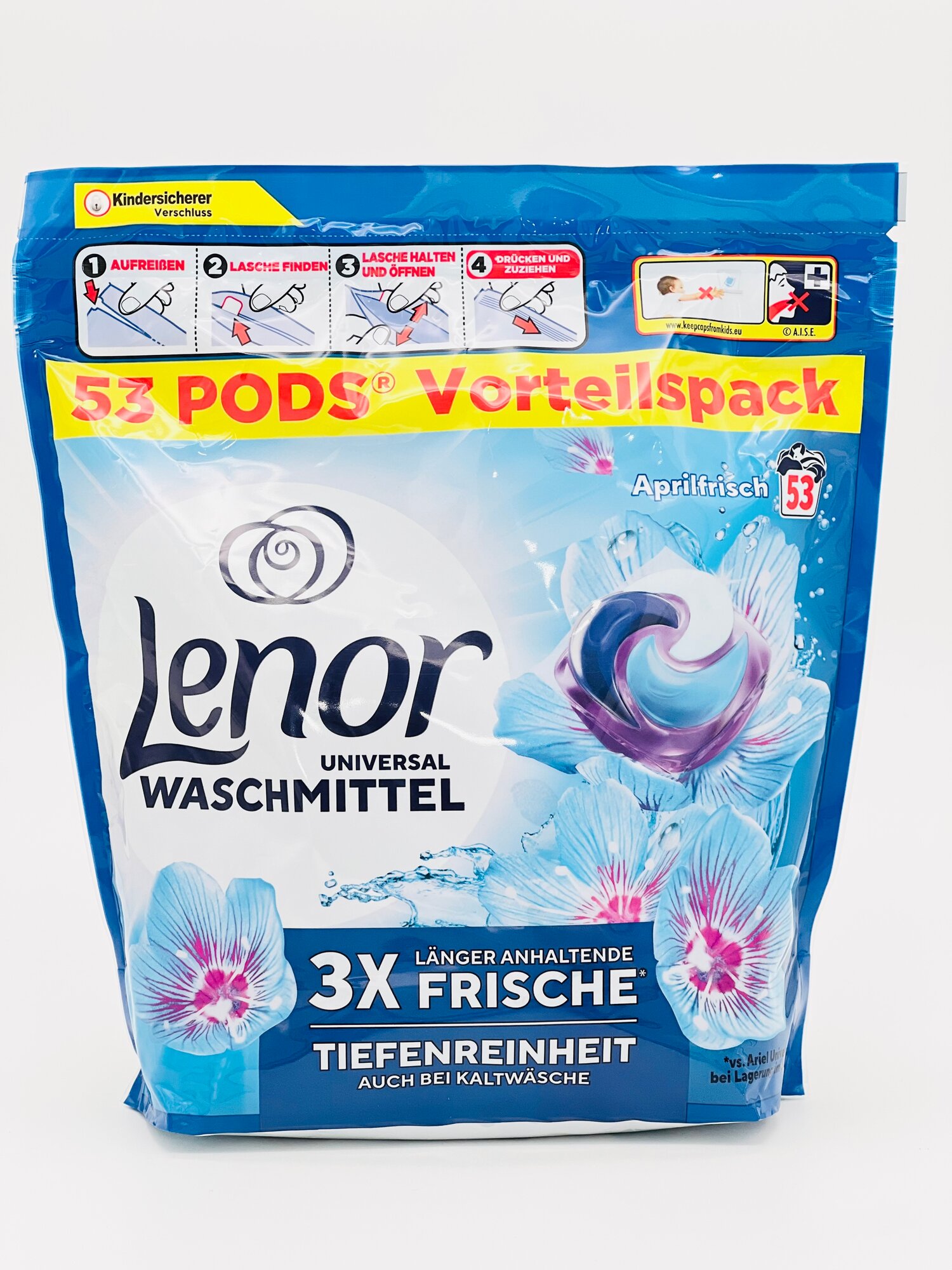 Капсулы для стирки Lenor, универсальное средство, 53 капсулы