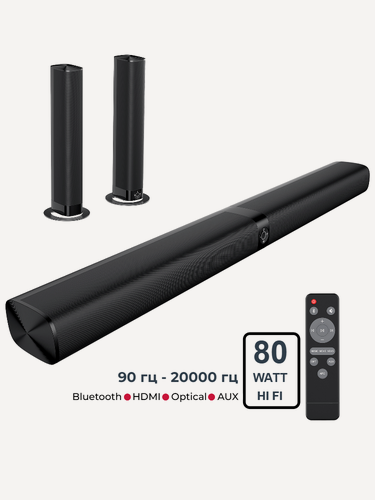Изображение товара Саундбар для телевизора с Bluetooth HDMI Optical