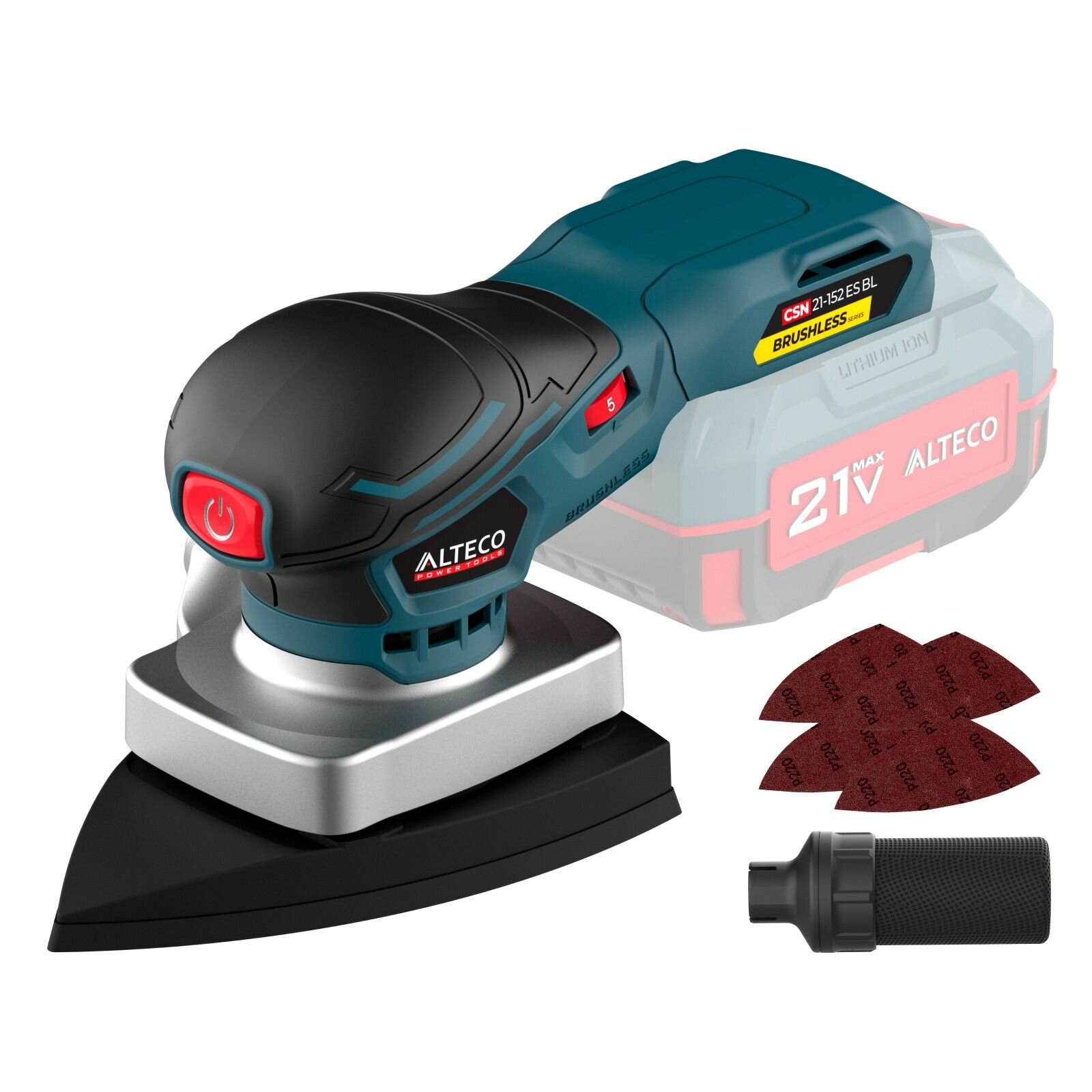 Бесщеточная аккумуляторная эксцентриковая шлифмашина CSN 21-152 ES BL Solo (без АКБ и ЗУ) ALTECO 78003