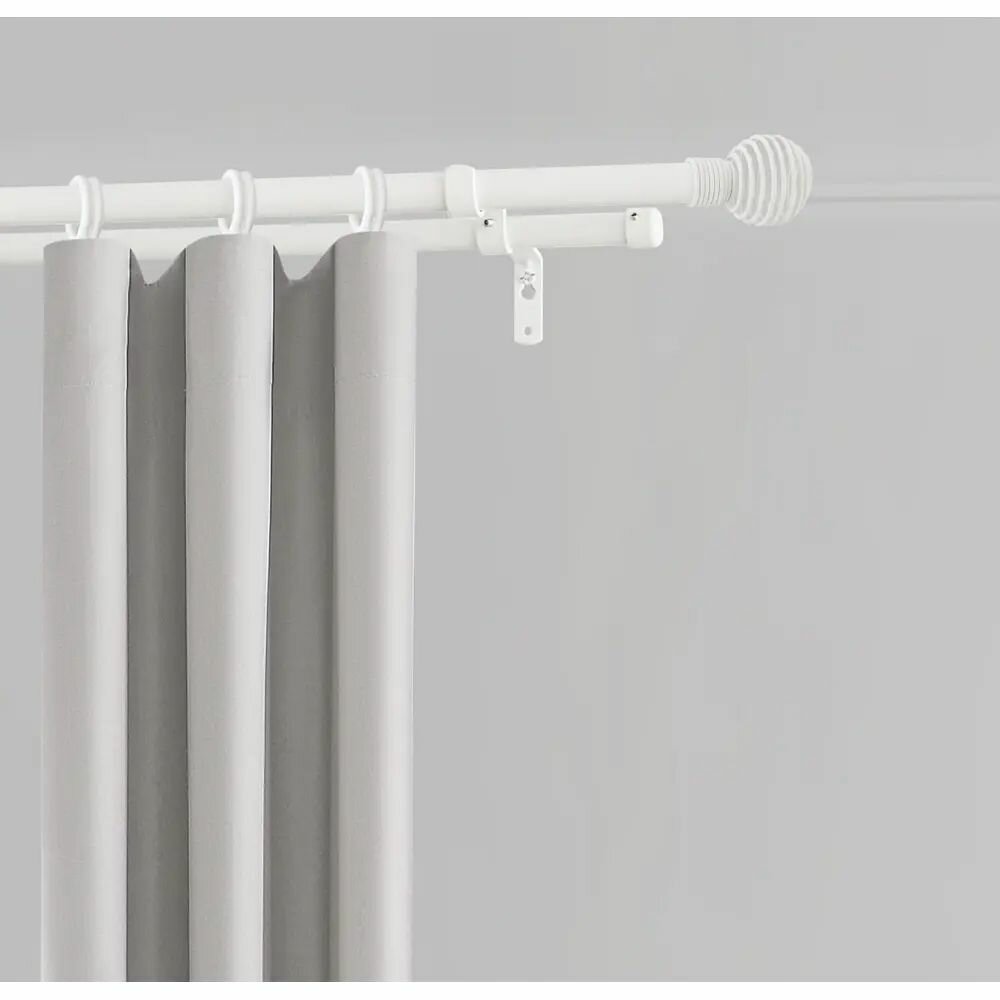 Карниз для штор раздвижной двухрядный Улей 160-300 см металл цвет белый