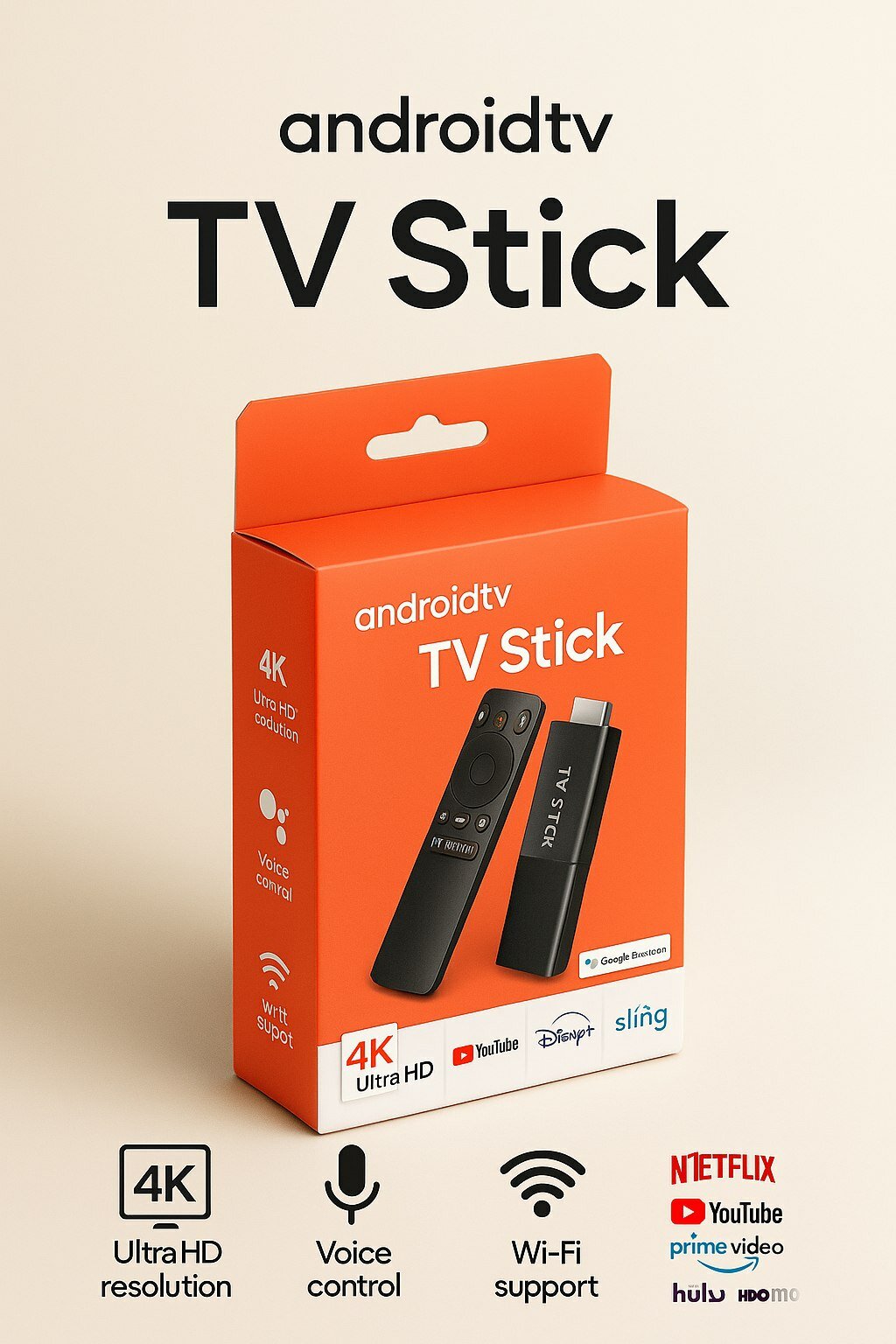 Smart TV Box, TV Stick – Android мультимедийная приставка, Wi-Fi, Full HD, компактный размер и удобное подключение — фото 1