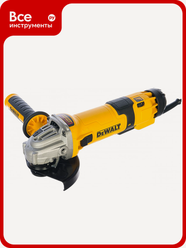 Изображение товара Угловая шлифмашина DEWALT 1500 Вт с виброручкой, регулировкой оборотов и защитой от перегрева для профессионального шлиф
