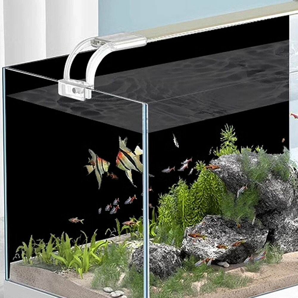 Рыбный фон для аквариума: чёрный статический фон, самоклеящийся обои для украшения аквариума — фото 1