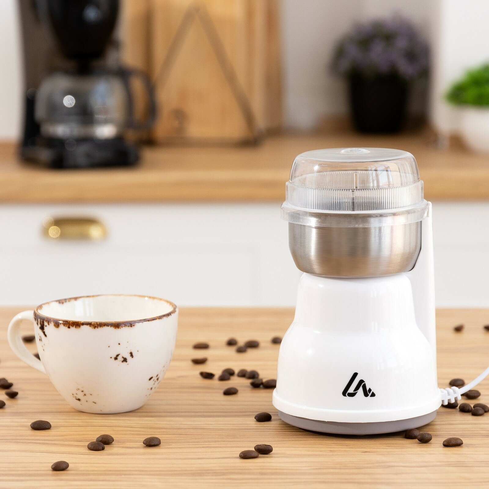 Кофемолка электрическая Luazon LMR-05 160 Вт 50 г белая