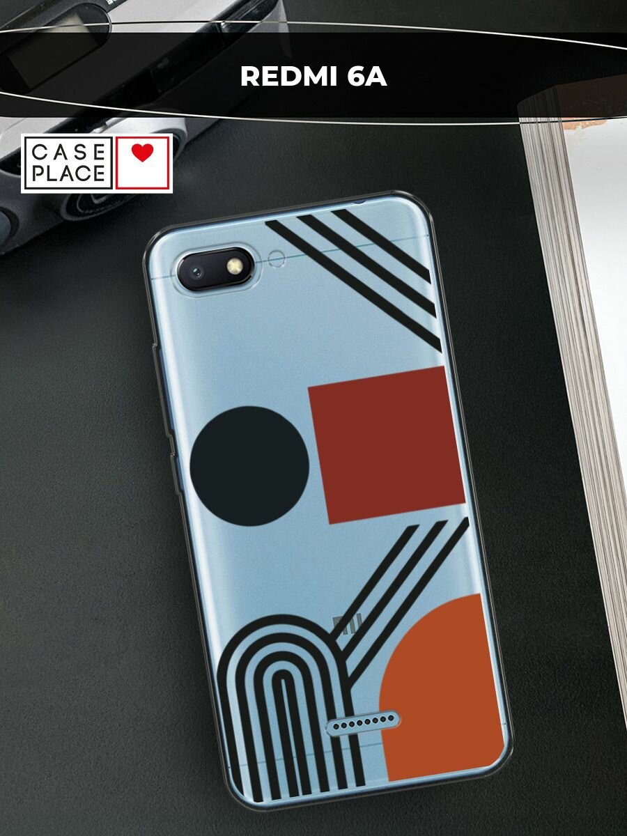 Чехол на Xiaomi Redmi 6A / Сяоми Редми 6А с принтом Абстрактная композиция, прозрачный