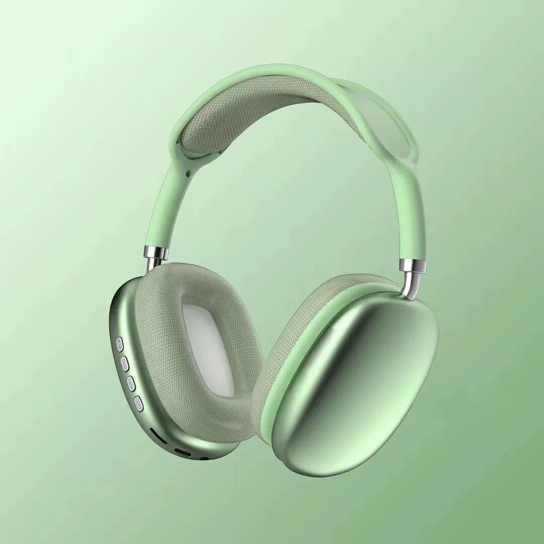 Беспроводные наушники Bluetooth 5.3 с HIFI звуком и накладками на уши, зеленый цвет для повседневного ношения