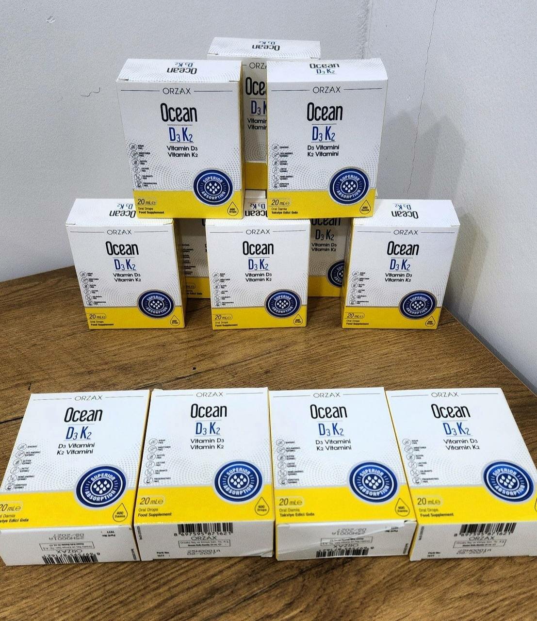 Витамин D3 Orzax "Ocean", капли, восстановление костей и суставов, укрепление иммунитета, 20мг/мл