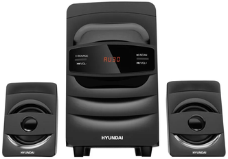 Музыкальный центр Hyundai H-MS1404, 30Вт, Bluetooth, FM, USB, SD, черный,