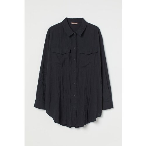 Рубашка  H&M, размер 3XL, черный