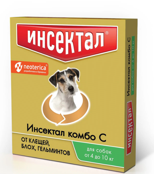 Neoterica капли от блох и клещей Инсектал Комбо С для собак и кошек