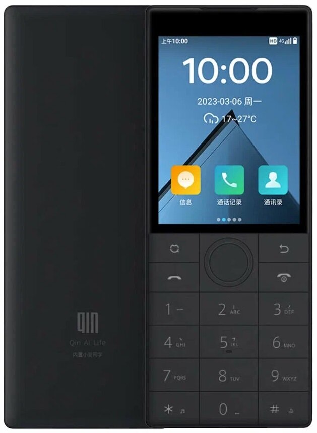 Кнопочный смартфон Xiaomi без камеры "Qin F22" 2/16Gb, черный no google
