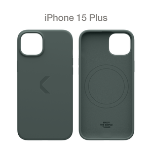Силиконовый чехол COMMO Shield Case для iPhone 15 Plus, с поддержкой беспроводной зарядки, Dark Gray