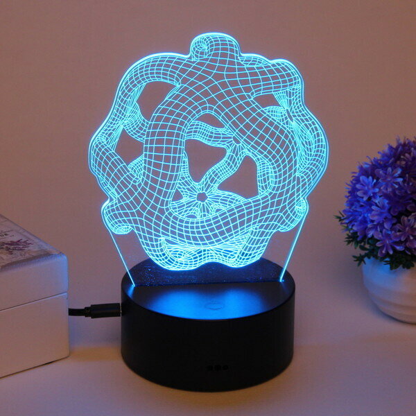 Светильник ночник «3D-Метамарфоза» на пластиковой подставке, с включателем USB - фотография № 7