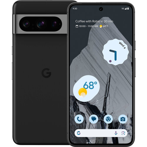 Смартфон Google Pixel 8 Pro 12/256 ГБ CA, Dual: nano SIM + eSIM, Obsidian оригинальный смартфон google pixel 6 разблокированный смартфон 8 гб озу 128 гб 256 гб пзу экран 6 4 дюйма восьмиядерный процессор google tensor android 12