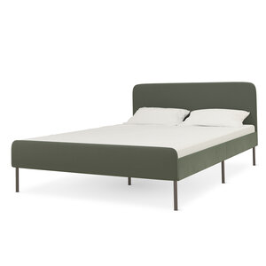 Каркас кровати Pragma Selenga с реечным основанием, спальное место 140х200 см, размер 144х206 см, обивка: велюр, зеленый