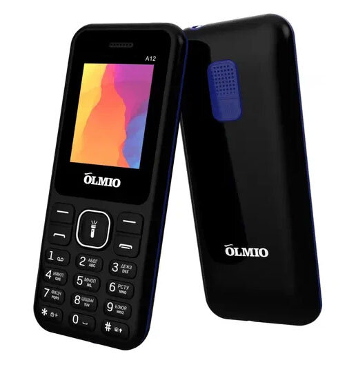 Мобильный телефон Olmio A12 (черный-красный) - фото №1