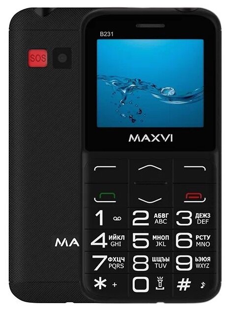 Мобильный телефон MAXVI B231 black 2.31", черный