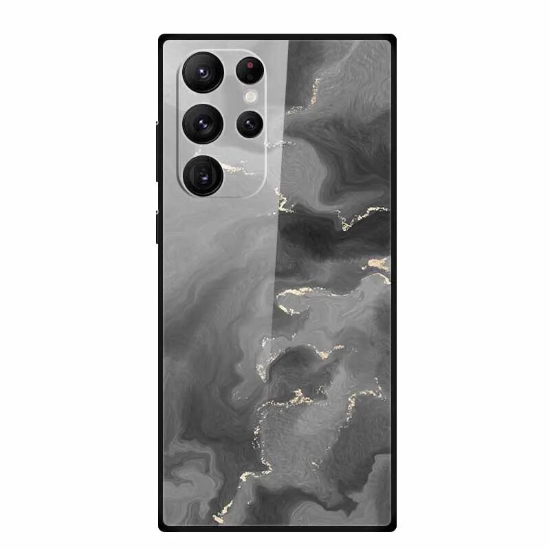 Для Samsung S23 Ultra Glass Case Marble Tempered Back Cover Жесткие чехлы для Samsung Galaxy S23 Plus Funda Girl Protection Coque