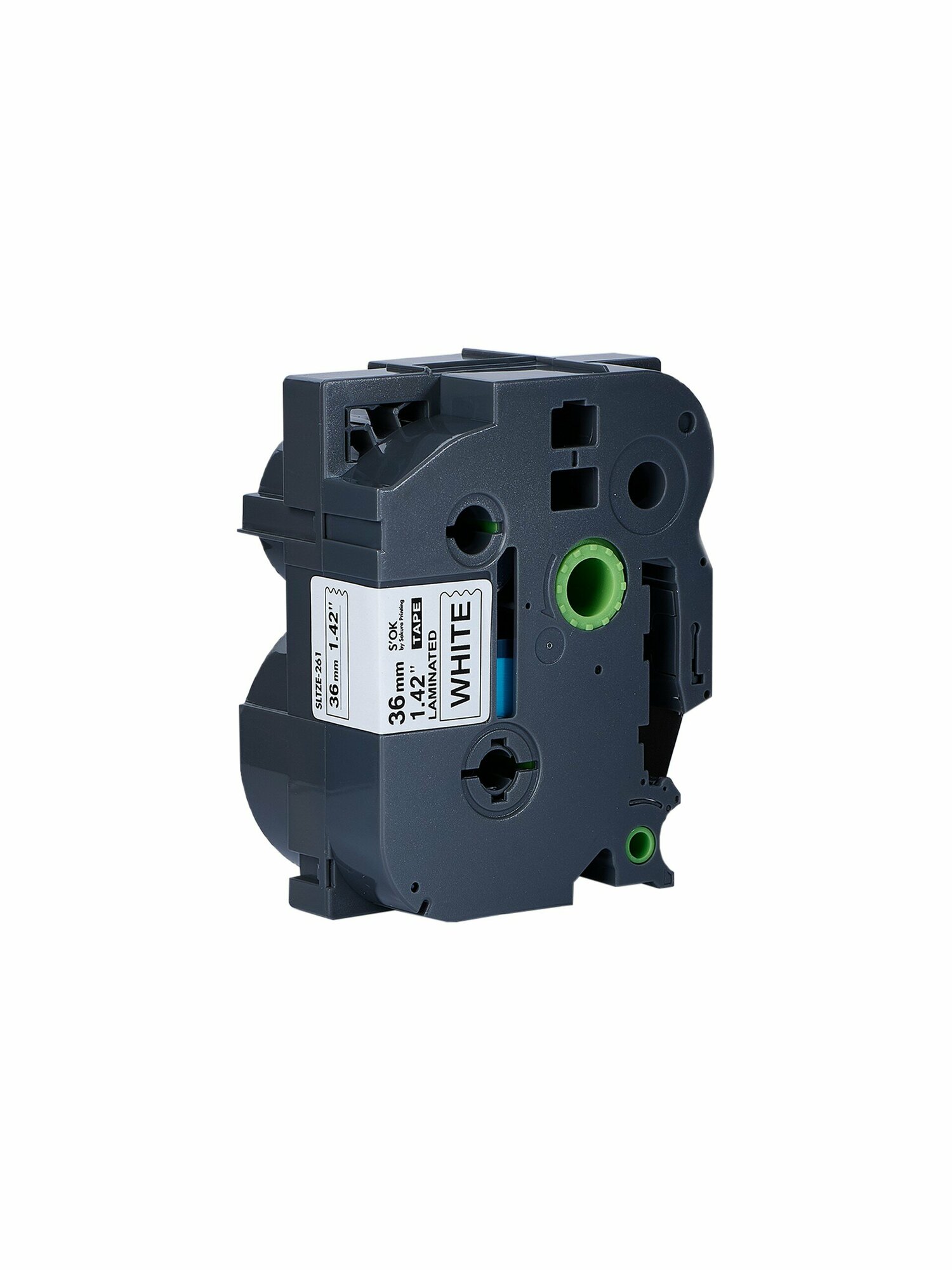 Кассета с лентой для Brother TZE261, цвет черный на белом, ширина