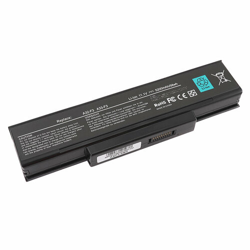 аккумулятор oem совместимый с a32 f2 a32 f3 для ноутбука asus a9 11 1v 5200mah черный Аккумулятор OEM (совместимый с A32-F2, A32-F3) для ноутбука Asus A9 11.1V 5200mAh черный