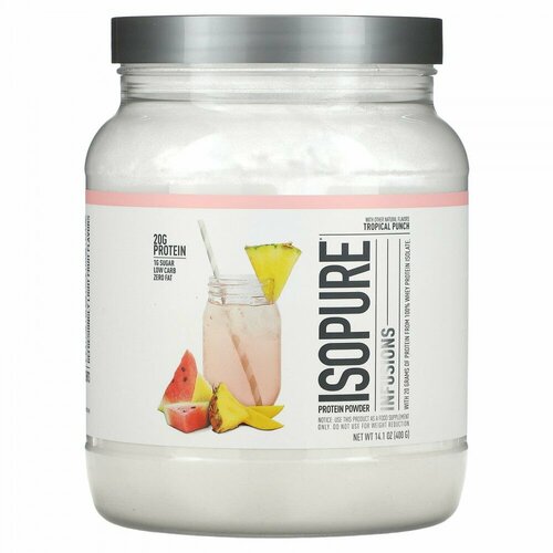 Isopure, Infusions Protein Powder, Tropical Punch, 14.1 oz (400 g)