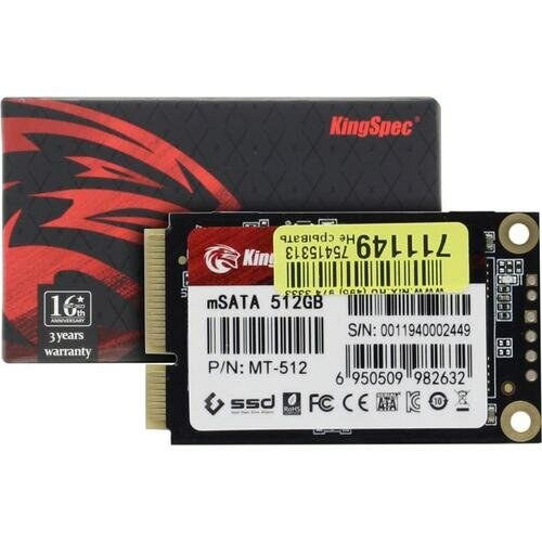 Накопитель SSD KingSpec 512Gb mSATA (MT-512) - фото №9