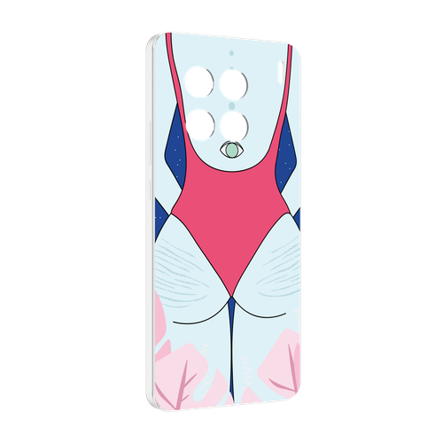 Чехол MyPads девушка-с-глазом-на-спине для Vivo X90 Pro задняя-панель-накладка-бампер
