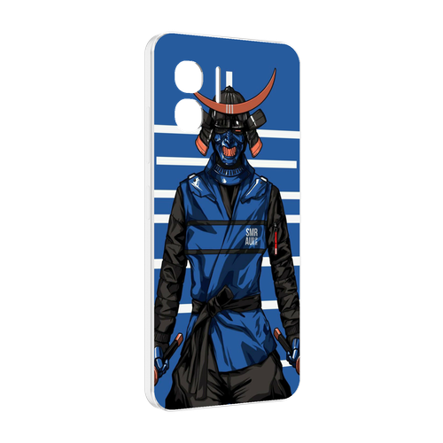 Чехол MyPads самурай в синей форме для Doogee X98 Pro задняя-панель-накладка-бампер чехол mypads самурай для doogee x98 pro задняя панель накладка бампер