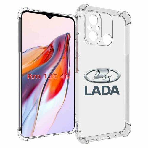 Чехол MyPads Lada ваз 4 мужской для Xiaomi Redmi 12C / Poco C55 задняя панель накладка бампер