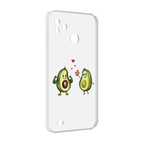 Чехол MyPads влюбленные-авокадо для Tecno Pop 5 Go задняя-панель-накладка-бампер чехол mypads злой авокадо для tecno pop 5 go задняя панель накладка бампер