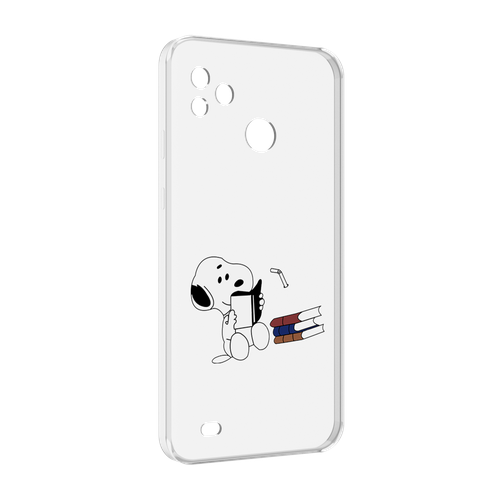Чехол MyPads собака-с-книжками для Tecno Pop 5 Go задняя-панель-накладка-бампер чехол mypads страшная собака для tecno pop 5 go задняя панель накладка бампер