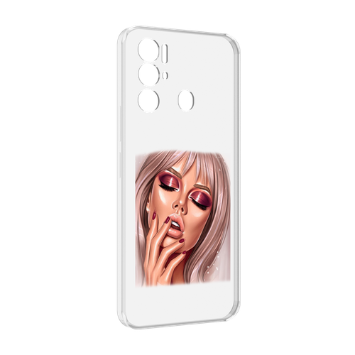 Чехол MyPads красивый-портрет-девушки женский для Tecno Pova Neo 4G задняя-панель-накладка-бампер