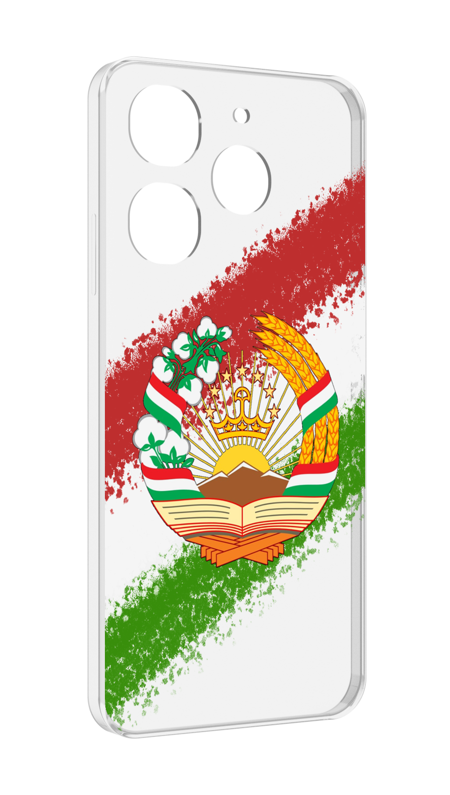 Чехол MyPads герб флаг Таджикистана для Tecno Spark 10 Pro задняя-панель-накладка-бампер
