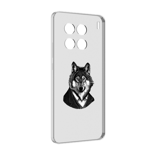 Чехол MyPads волк в пиджаке для Vivo X90 Pro задняя-панель-накладка-бампер чехол mypads волк в траве для vivo x90 pro задняя панель накладка бампер