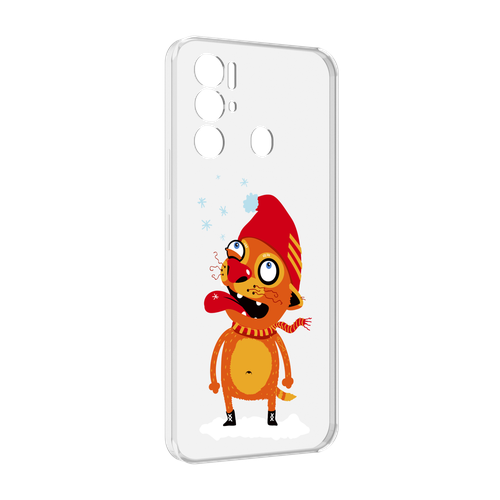 Чехол MyPads Зимний кот для Tecno Pova Neo 4G задняя-панель-накладка-бампер чехол mypads кот и микки для tecno pova neo 4g задняя панель накладка бампер