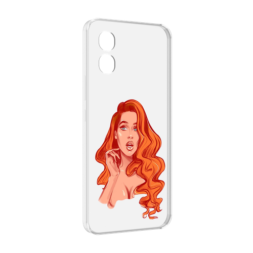 Чехол MyPads рыжая-девушка-модельной-внешности женский для Honor X5 задняя-панель-накладка-бампер