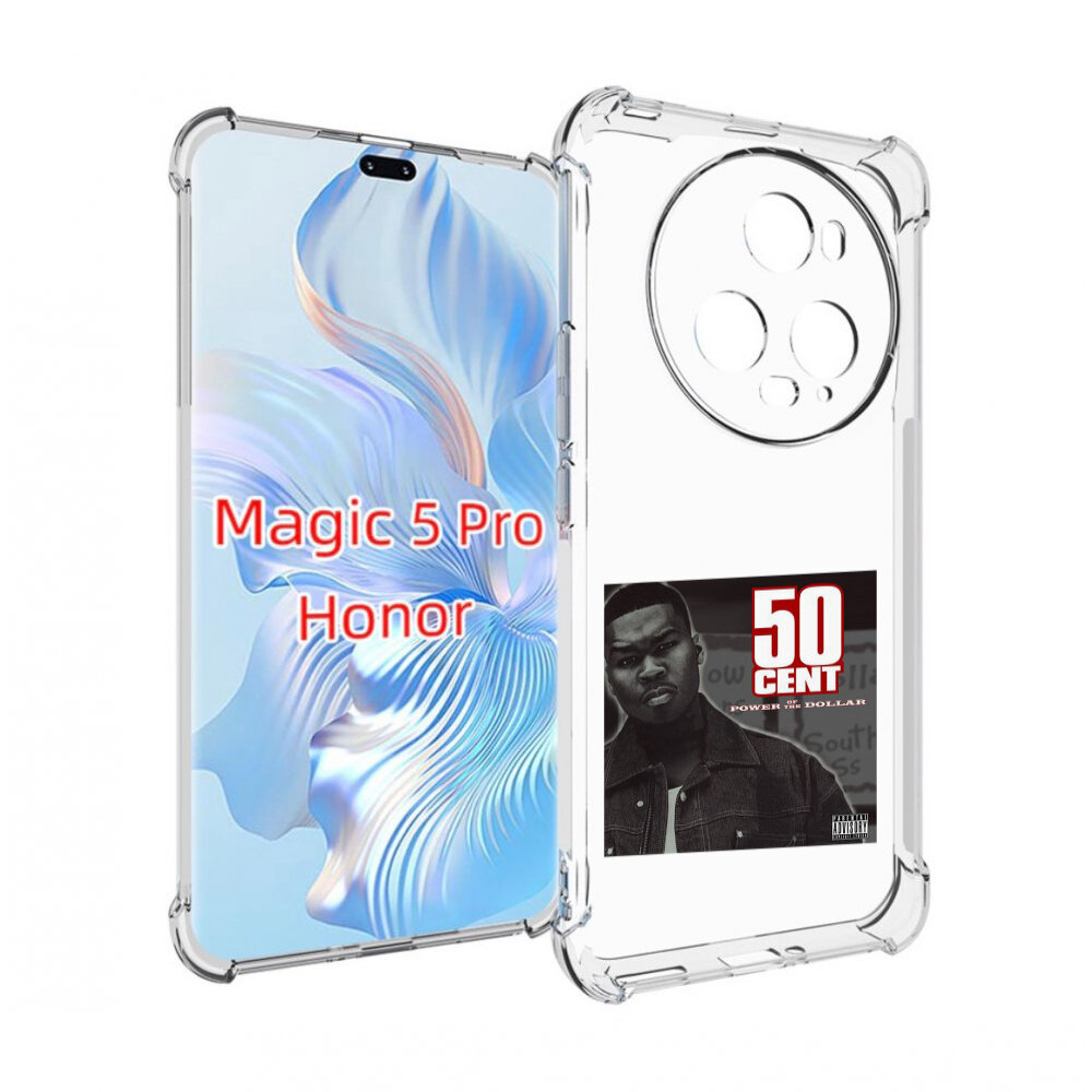 Чехол MyPads 50 Cent - Power Of The Dollar для Honor Magic 5 Pro задняя-панель-накладка-бампер