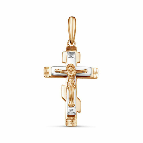 Крестик RUSGOLDART, золото, 585 проба