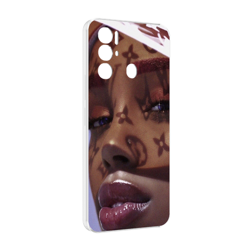 Чехол MyPads лицо девушки тень женский для Tecno Pova Neo 4G задняя-панель-накладка-бампер