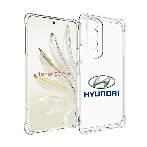 Чехол MyPads hyundai 4 мужской для Honor 80 Pro задняя панель накладка бампер
