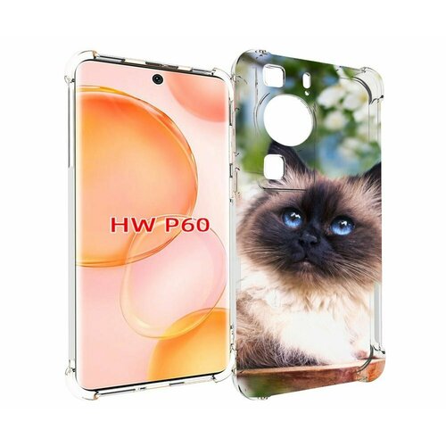 Чехол MyPads порода кошка Бирман для Huawei P60 задняя-панель-накладка-бампер чехол mypads порода кошка бирман для oukitel wp18 задняя панель накладка бампер