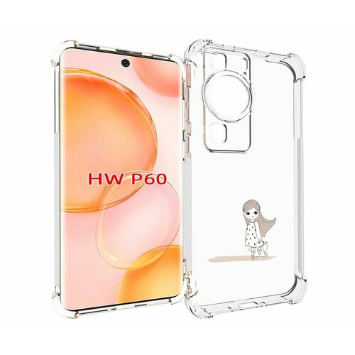 Чехол MyPads Девочка с сумкой для Huawei P60 задняя-панель-накладка-бампер чехол mypads плохая девочка для huawei p60 задняя панель накладка бампер