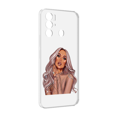 Чехол MyPads девушка-в-коричневых-оттенках для Tecno Pova Neo 4G задняя-панель-накладка-бампер