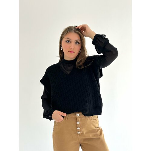 фото Жилет , размер s/m, черный нет бренда