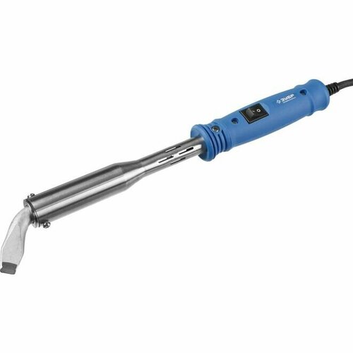 Высокомощный электропаяльник ЗУБР 200Вт с пластиковой рукояткой выключателем клин Ceramic PRO 323900₽