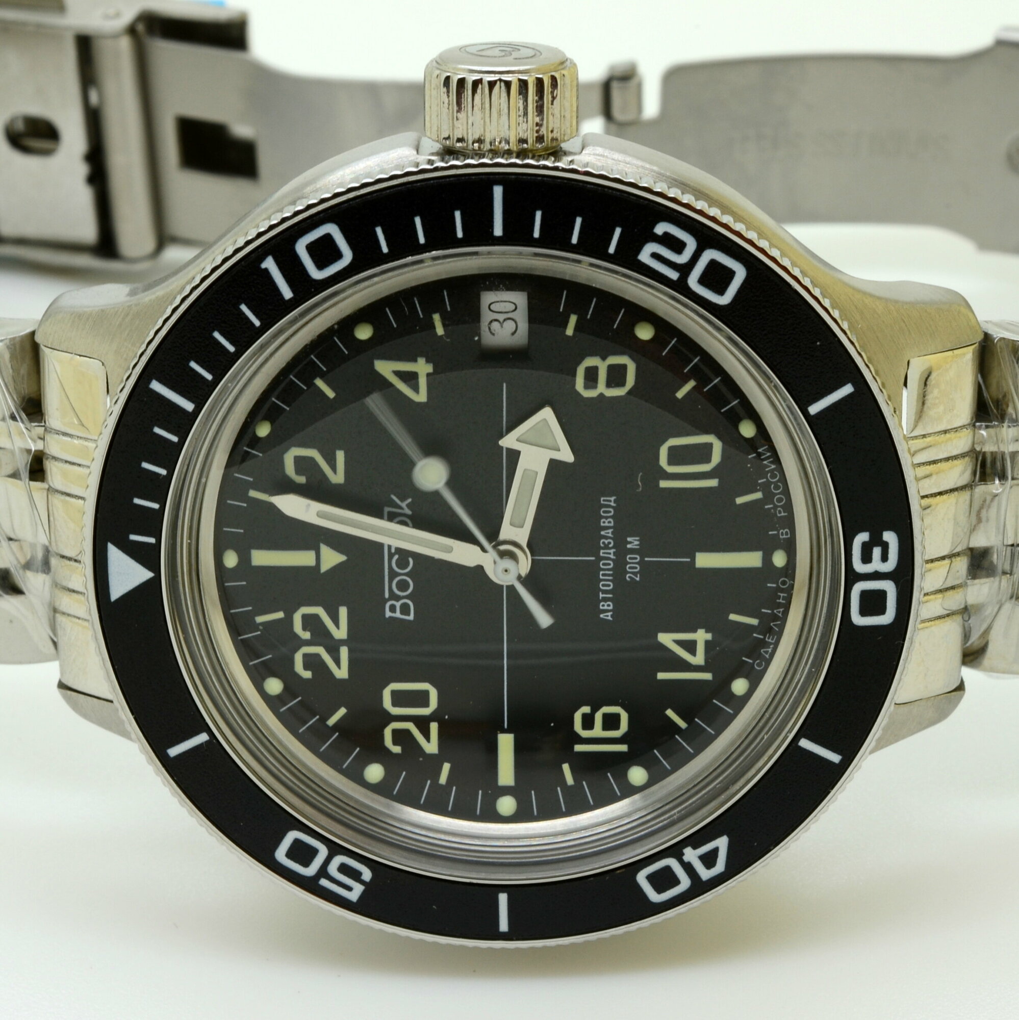 Наручные часы Восток Часы мужские наручные механические Восток Амфибия 720076 с Автоподзаводом 