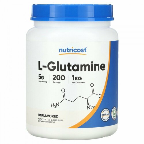 Nutricost, L-Glutamine, Unflavored, 2.2 lbs (35.3 oz)