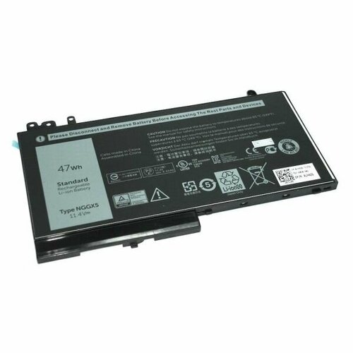 аккумуляторная батарея для ноутбука dell latitude 12 e5270 11 4v 47wh nggx5 Аккумулятор NGGX5 для ноутбука Dell Latitude 12 E5270 11.4V 47Wh (4100mAh) черный